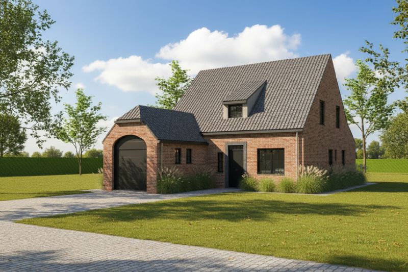 Nieuw te bouwen alleenstaande woning te Meulebeke. Nieuw te bouwen alleenstaande woning te Meulebeke.